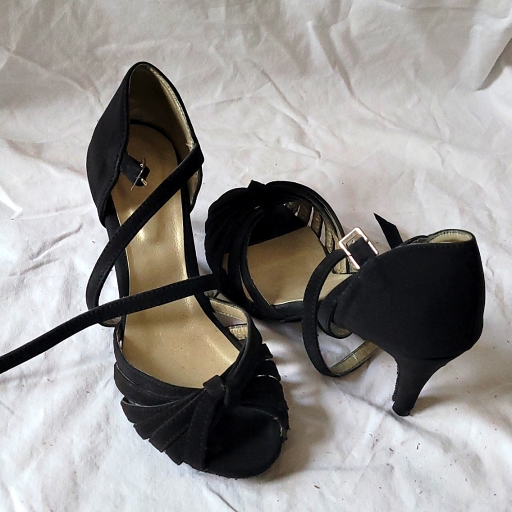 Black dance shoes (latin ballroom, salsa)
